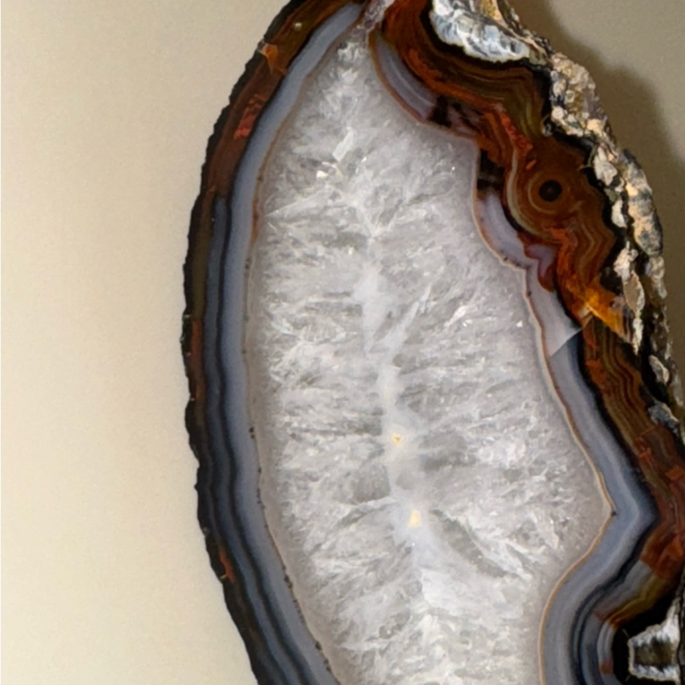 Polished Agate Crystal Geode Bookend Display Piece - Picture 5 of 11